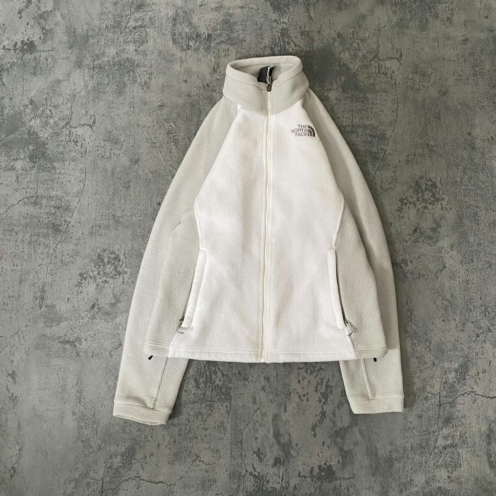 Vintage 90s The North Face White Denali Style Jacket Sz M